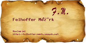 Felhoffer Márk névjegykártya